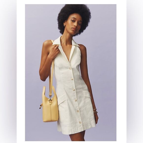 Anthropologie Maeve The Amelia Collared Mini Dress size Large - Picture 2 of 3